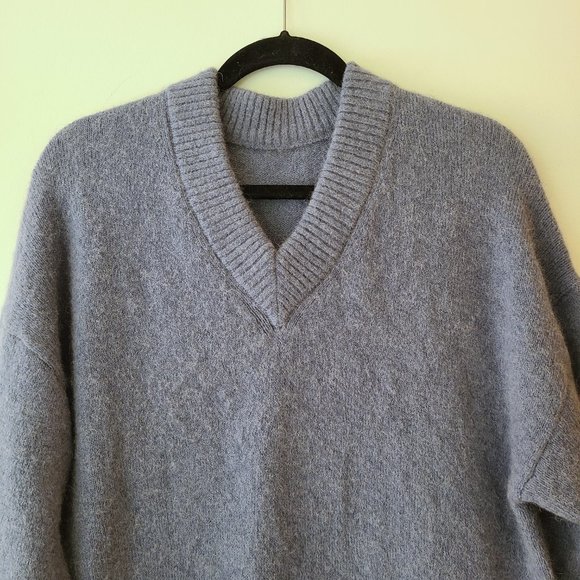 Acne Studios Oversize V-Neck Wool Alpaca Sweater Size S - Picture 6 of 8